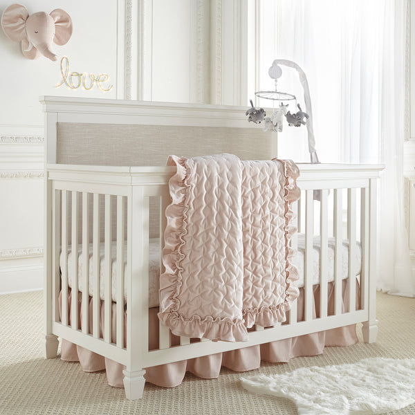 Heritage Blush Velvet Baby Bed Set