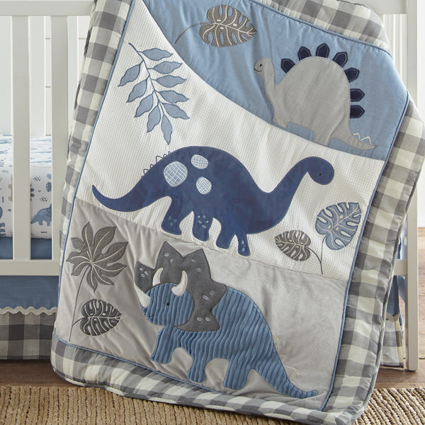 Grey dinosaur cot discount bedding