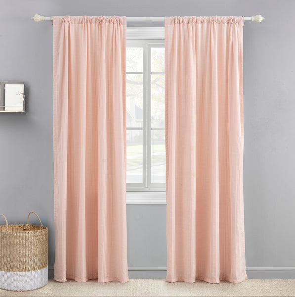 Imani Pink Herringbone Drape Panel