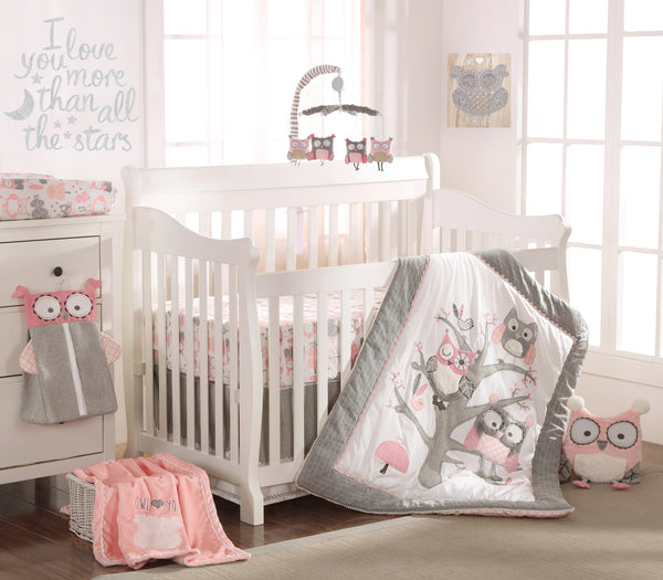 Owl crib online bumper pads