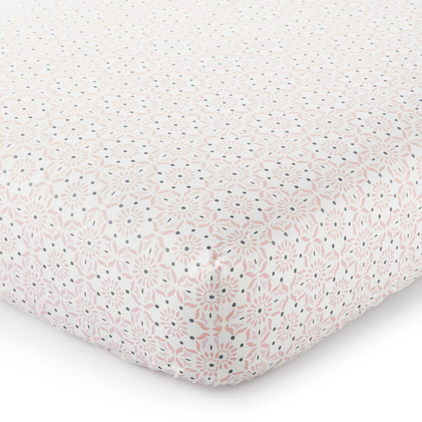 Fiori Blush/Gold Medallion Fitted Sheet